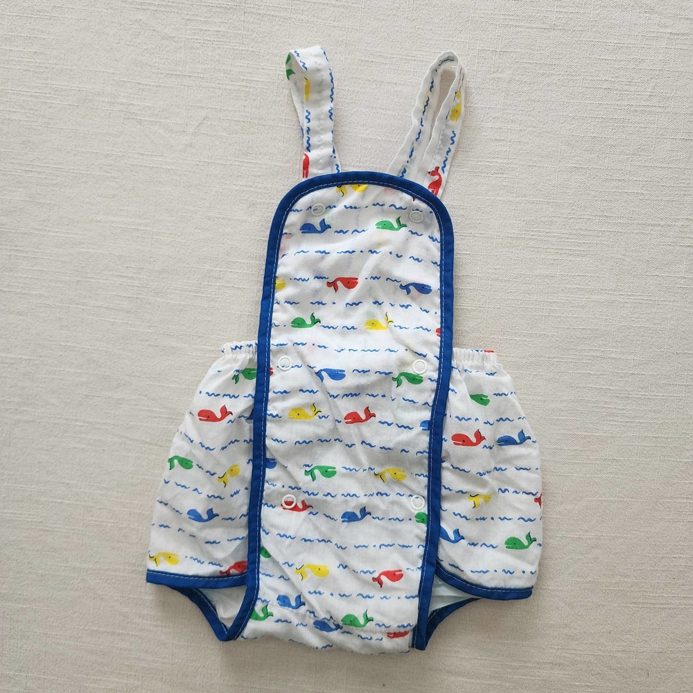 Vintage Multicolored Whale Sunsuit 18-24 months